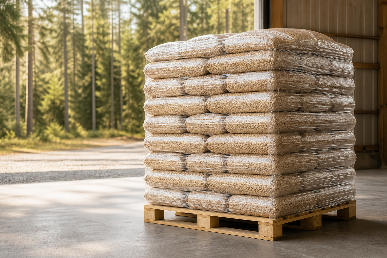 Palette de pellets granulés de bois 66 sacs de 15 kg prix 299 euros
